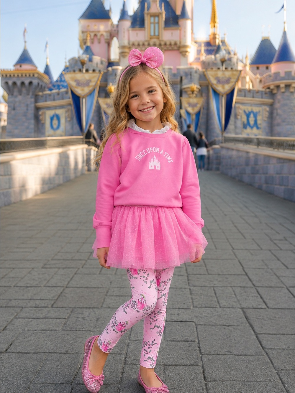 Janie and Jack Pink 'Once Upon a Time' Princess Matching Set with Tutu & Shoes